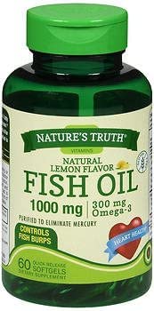 Nature's Truth Fish Oil 1000 mg Softgels, 120-count