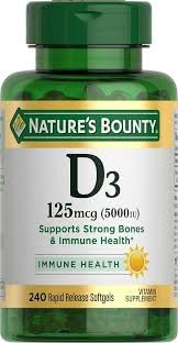 Nature's Bounty D3-5000 IU Softgels, 480 ct