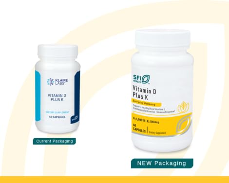 SFI Health Klaire Labs Vitamin D Plus K 60 Capsules