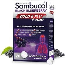 Sambucol Cold and Flu Relief Quick Dissolve Tablets Black Elderberry 12 Tablets