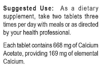 Dialyvite Calcium Acetate Tablet, 200 Count