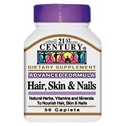 21st Century Hair, Skin and Nails Caplets, 60 Count