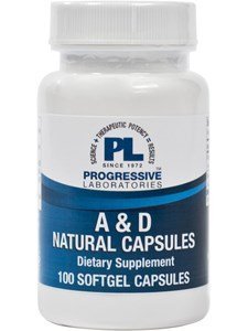Progressive Labs A and D Natural Complex Softgels 100