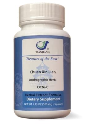 Treasure of the East Andrographis Herb - Chuan Xin Lian Herbal Extract Formula Capsule 100 Capsules