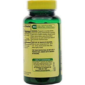 Spring Valley Standardized Turmeric Curcumin Dietary Supplement Capsules, 500 mg, 180 Capsules