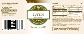GNC Lutein 40mg Softgels, 30 Count