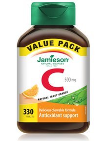 Jamieson Laboratories Vitamin C 500 mg Chewable, 330 Count