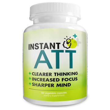 Instant Brands InstantATT - 7-in-1 Caffeine Free Nootropic All-Natural Brain, Focus, Memory Supplement Capsules 60 Count
