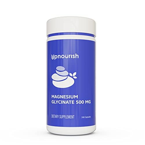 UpNourish Magnesium Glycinate Chelate 500mg Capsules, 240 Count