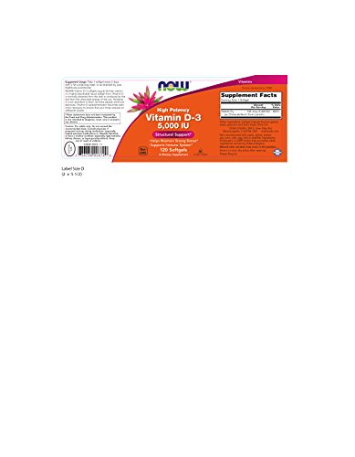 NOW Foods Vitamin D3 5000 IU Tablets 360