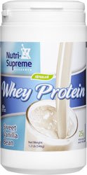 NUTRI-SUPREME RESEARCH Whey Protein Powder Sweet Vanilla Bean Dairy Cholov Yisroel, 1.2 lb (19.7534)