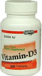 Landau Vitamin D3 5000 IU Tablets, 250 Count