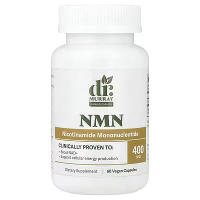 Dr. Murray Natural Products NMN Nicotinamide Mononucleotide - NAD+ Precursor for Cellular Energy & Healthy Aging 400mg 60 Capsules