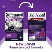 Sambucol Cold and Flu Relief Quick Dissolve Tablets Black Elderberry 12 Tablets
