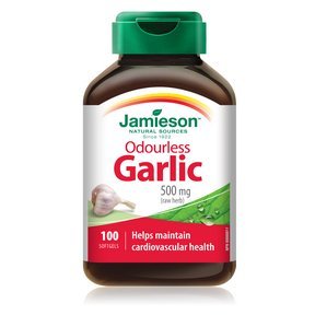 Jamieson Odourless Garlic 500mg Softgels 100 Softgels