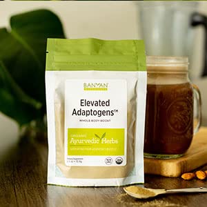 Banyan Botanicals Elevated Adaptogens Organic Superfood Powder with Moringa, Ashwagandha & Tulsi 2.5 oz