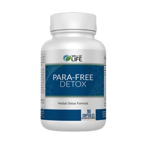 Well of Life para-Free Detox - Parasite Cleanse & Natural Detox Formula with Zinc, Black Walnut, Wormwood, Goldenseal, Garlic & Cranberry for Digestive & Immune Support, Vegan, 60 Capsules