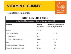 Wellrite Vitamin C Gummies Gummy, 60 Count