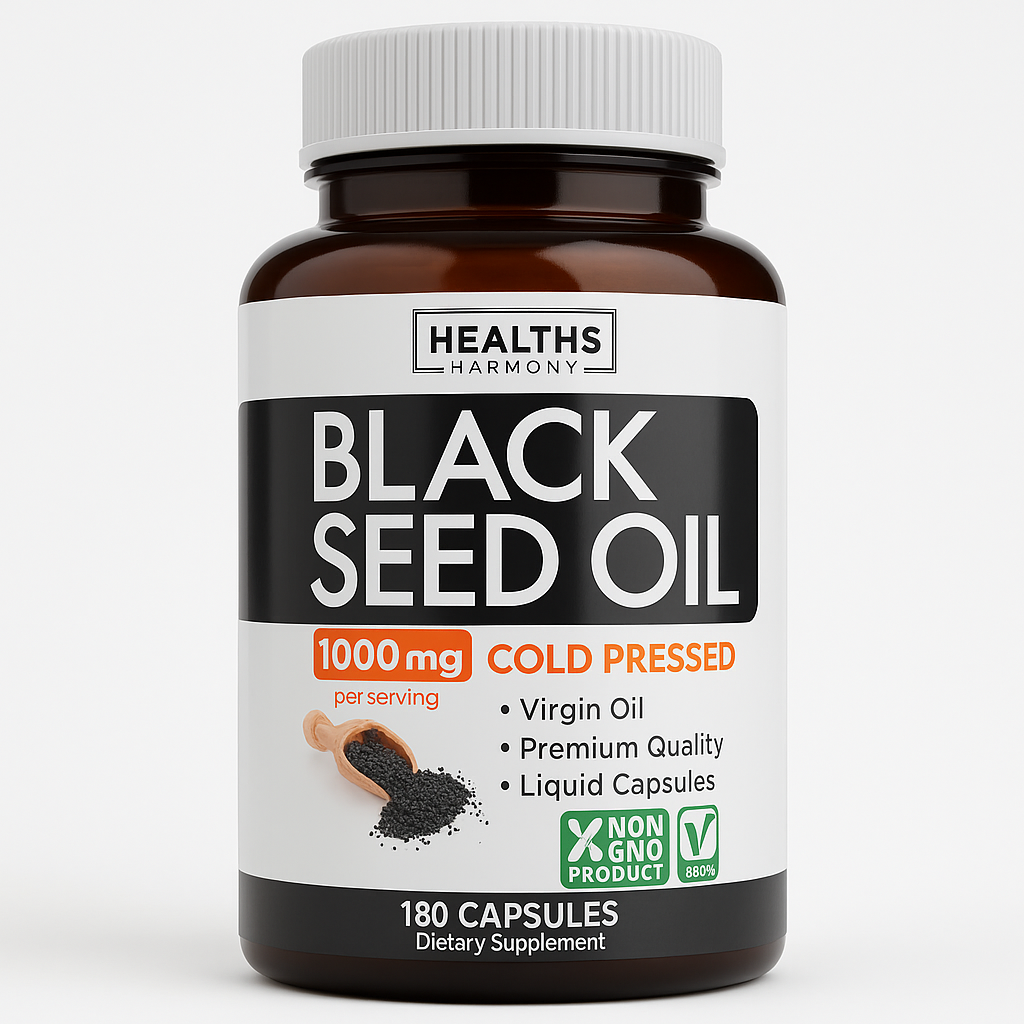Healths Harmony Black Seed Oil Softgel 180 Count