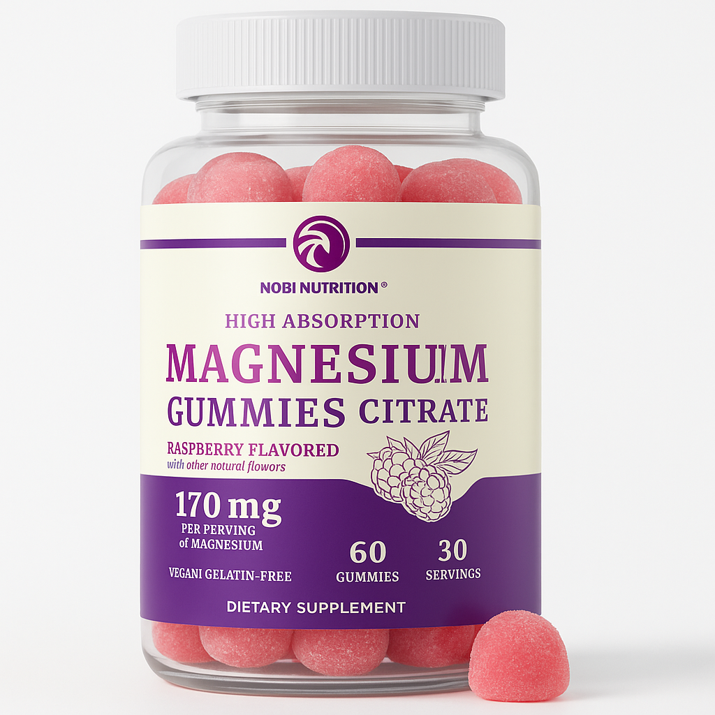 Nobi Nutrition Magnesium Citrate Gummies 60 Count