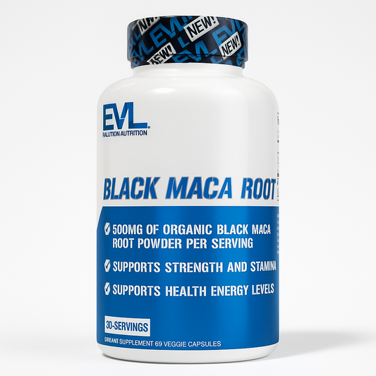 EVL Nutrition Organic Black Maca Root 500mg Capsules - 60 Count