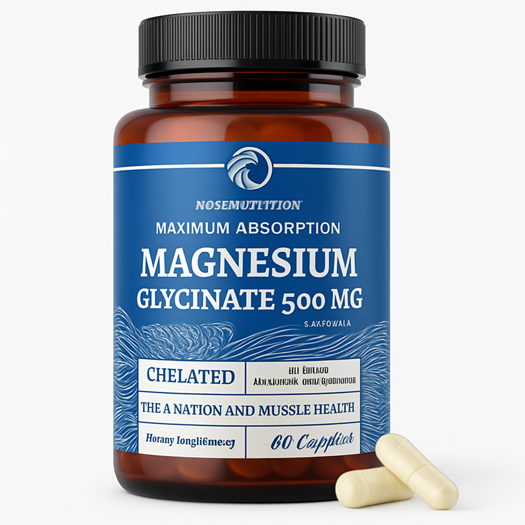 Nobi Nutrition Magnesium Glycinate 500mg Capsule 60 Count