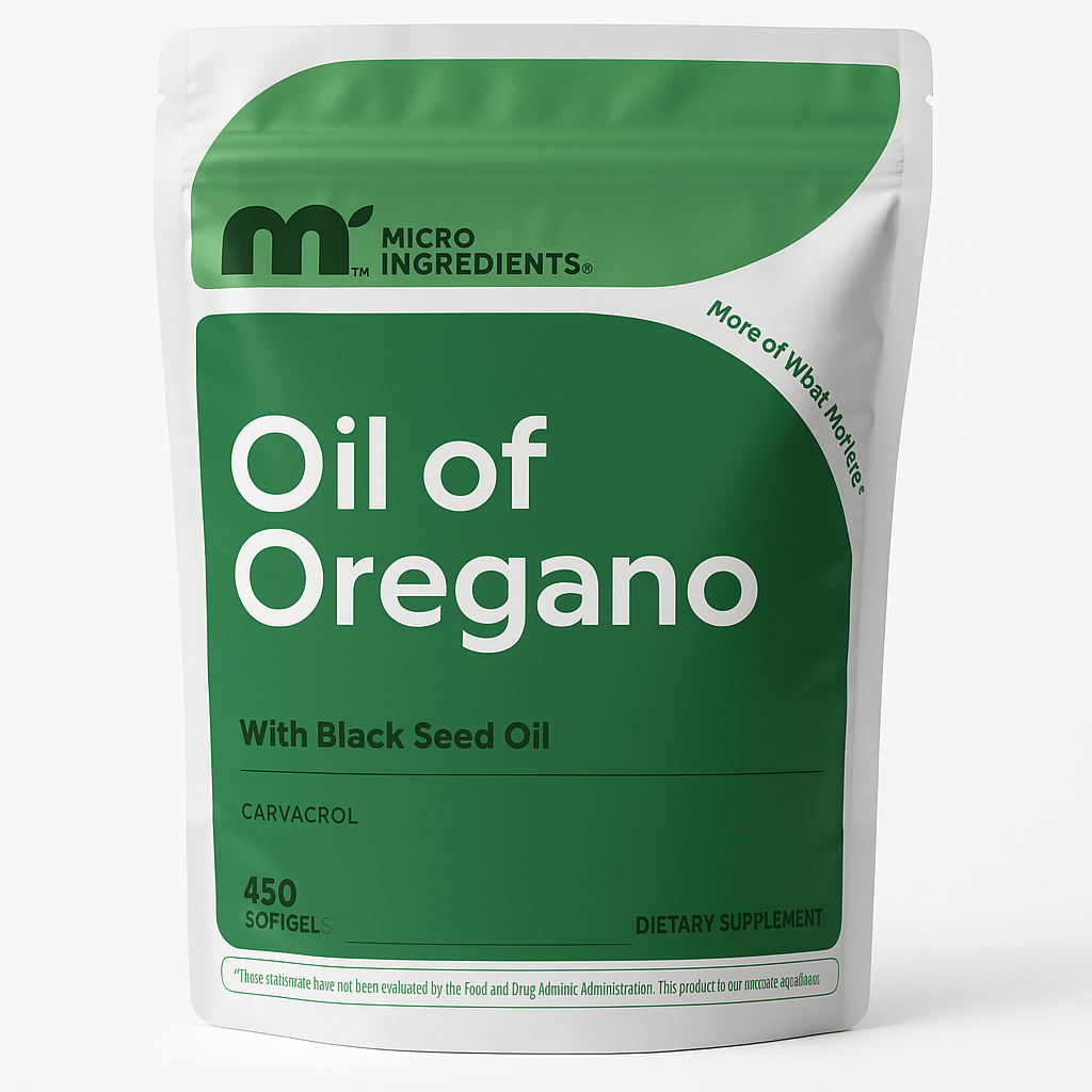 Micro Ingredients Oil of Oregano Softgel with Black Seed Oil 450 Count