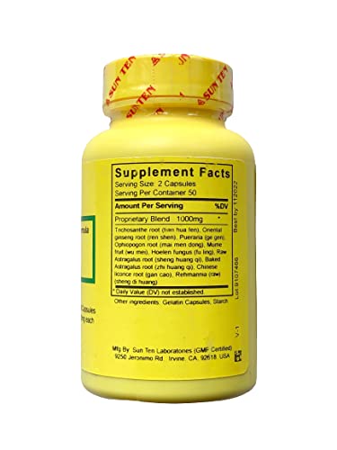 Sun Ten Trichosanthes & Astragalus Formula Capsules 100 Capsules