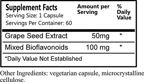 Daily Manufacturing Grape Seed Extract Capsule, 60 Count