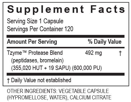 TRANSFORMATION Protease Digestive Enzymes Capsule, 120 Count