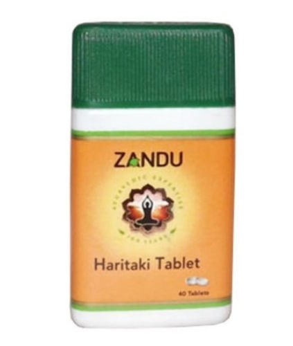 Zandu Haritaki (Harde) Tablets, 40 Count (Pack of 5)