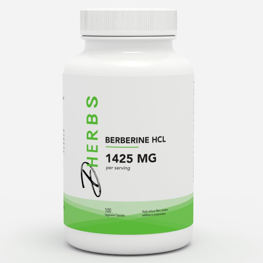 Dherbs Berberine HCL 1425 mg Capsule, 100 Count