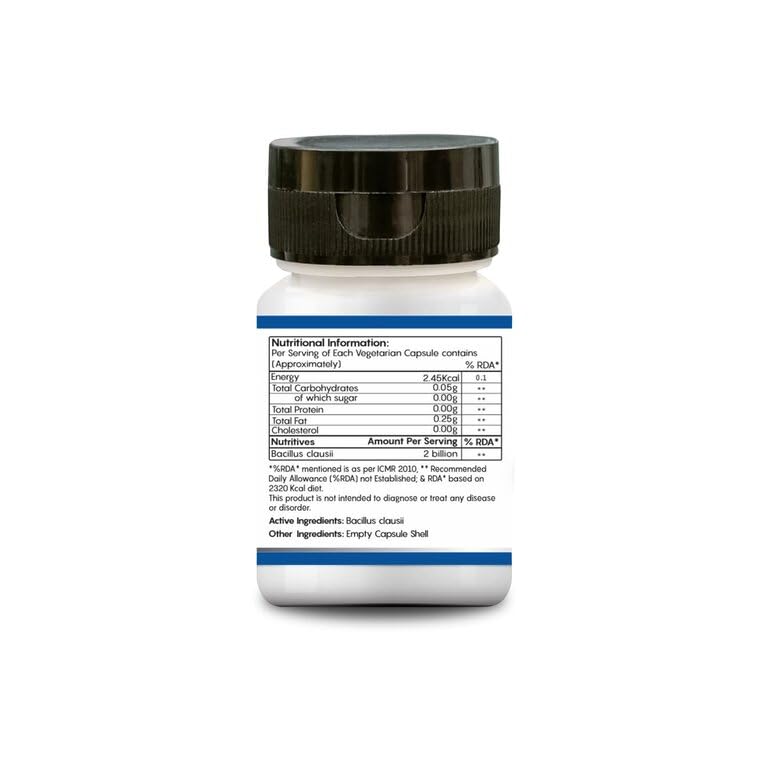 Generic Bacillus Clausii 2 Billion CFU Probiotic Capsule 30 Count