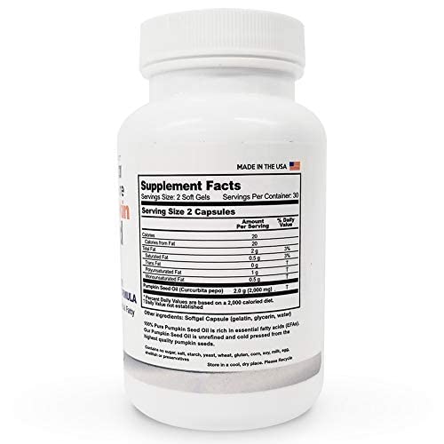 Generic 100% Pure Pumpkin Seed Oil Softgel, 1 Count