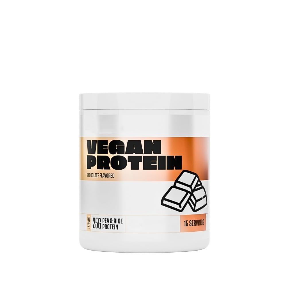 SunBerg Vegan Chocolate Protein Powder, Plant-Based, Unsweetened, Dairy Free, Gluten Free, 1 Ounce