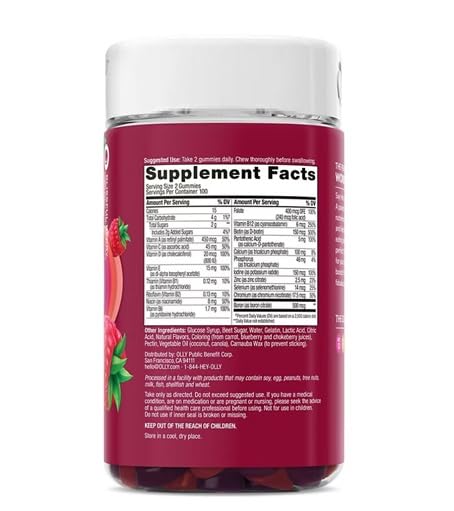Generic Women's Berry Multivitamin Gummies for Health and Immune Support, 200 Count