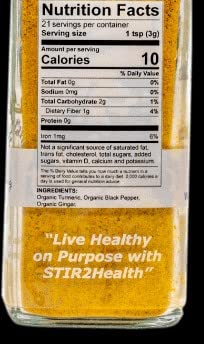 Stir2Health Bubbas All-Purpose Cooking Health Blend Powder 2.2