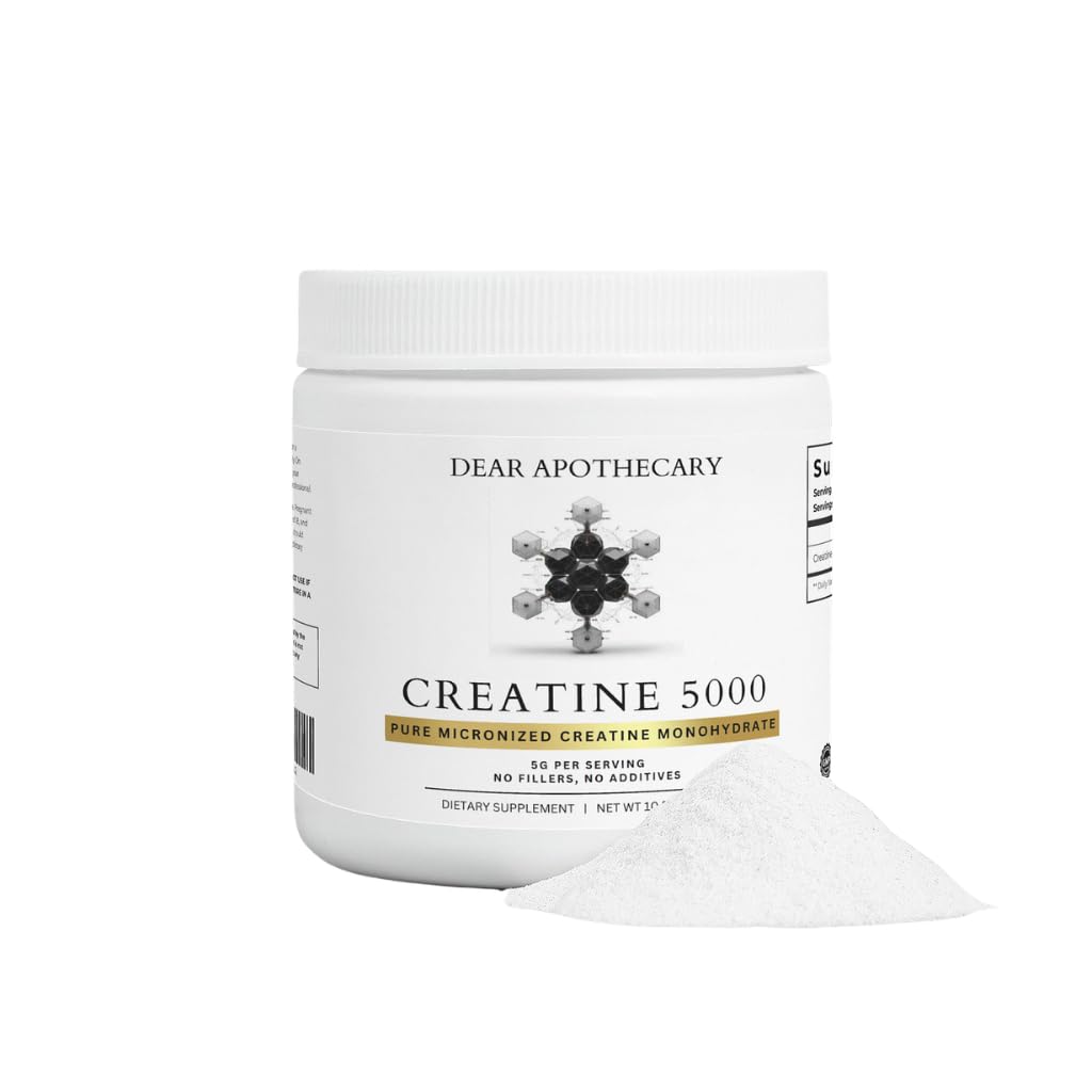 Dear Apothecary Creatine Pure Micronized Creatine Monohydrate Powder 10.58 Ounce Pack of 1