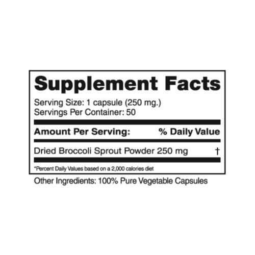 Seagate Broccoli Sprouts 250 mg, 50 Capsules