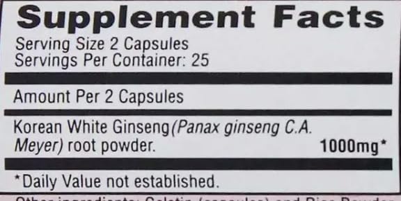 Imperial Elixir Ginseng Korean White 1 Capsule