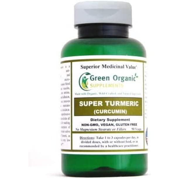 Green Organic Supplements Super-Turmeric Curcumin Capsule 90 Count