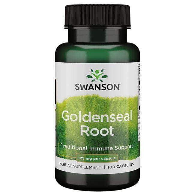 Swanson Goldenseal Root 125 mg Capsule, 100 Count