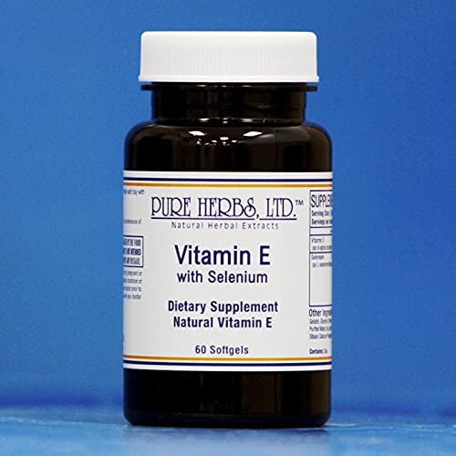 Pure Herbs Vitamin E with Selenium Softgels 60