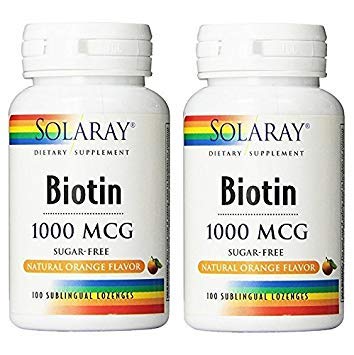 SOLARAY Biotin 1000 mcg Lozenges, 200 Count