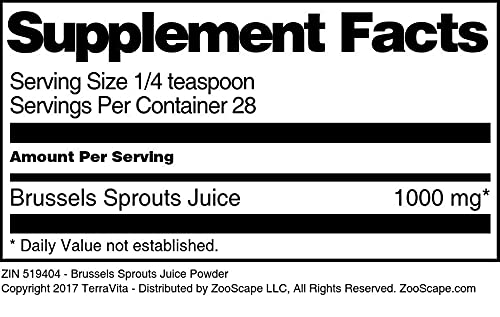 Terravita Brussels Sprouts Juice Powder, 1 oz