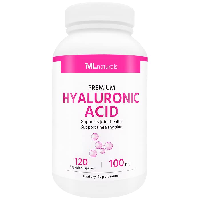 ML Naturals Hyaluronic Acid 100mg Capsules, 120 Count