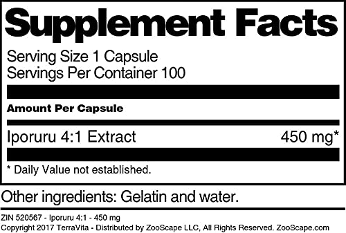 Terravita Iporuru 4:1-450 mg Capsule, 100 Count