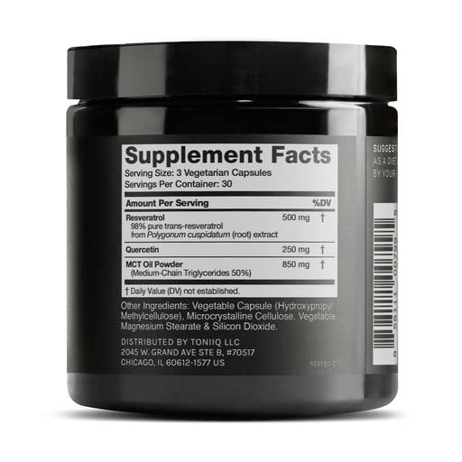 Toniiq 1600mg Resveratrol Complex Capsule, 90 Count