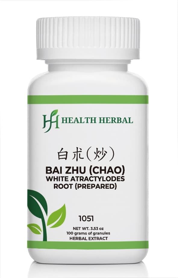 Health Herbal Bai Zhu (Chao)/White Atractylodes Rhizome (Prepared) Powder 3.53 oz