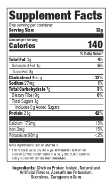 Ultimate Nutrition Chicken Protein Isolate Vanilla Protein Powder 1.13 oz